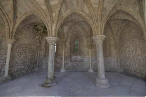Vista interior de la sala capitular del monasterio de Monsalud